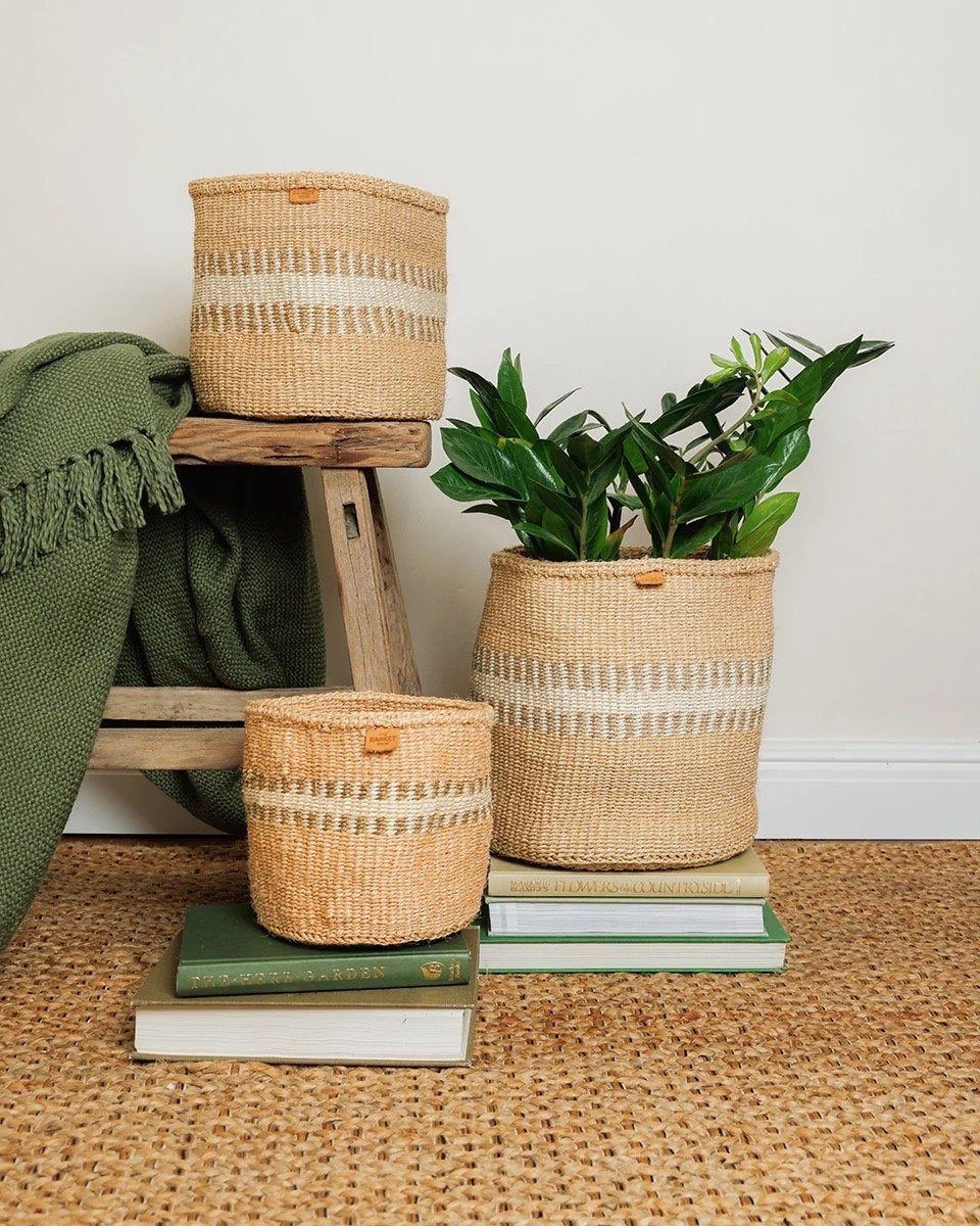 The Basket Room woven baskets styled at home, from the Goosebump image archive