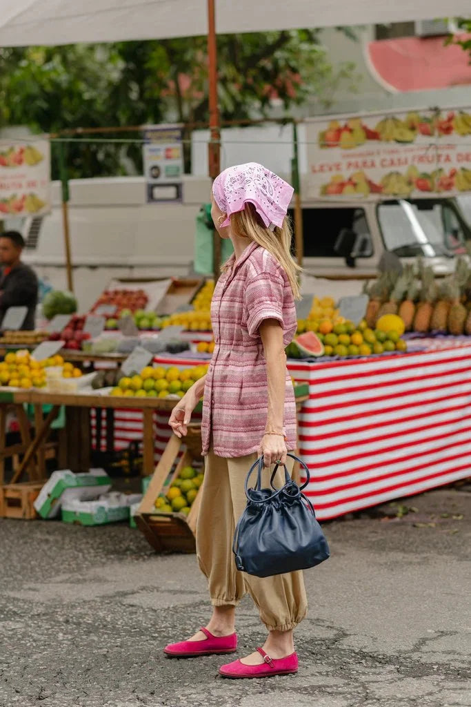 A real street style look with pink Flabelus Mary Janes