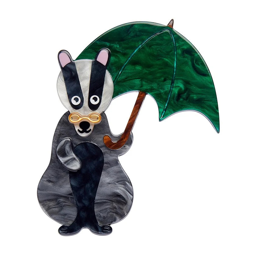 ERSTWILDER | BROOCHES | Bill the Badger Brooch