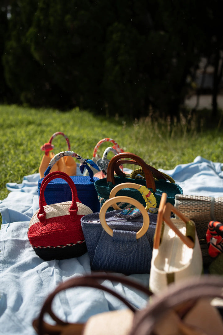 KARNVELA X GOOSEBUMP | Handmade | Azure Spiral Delight Handbag