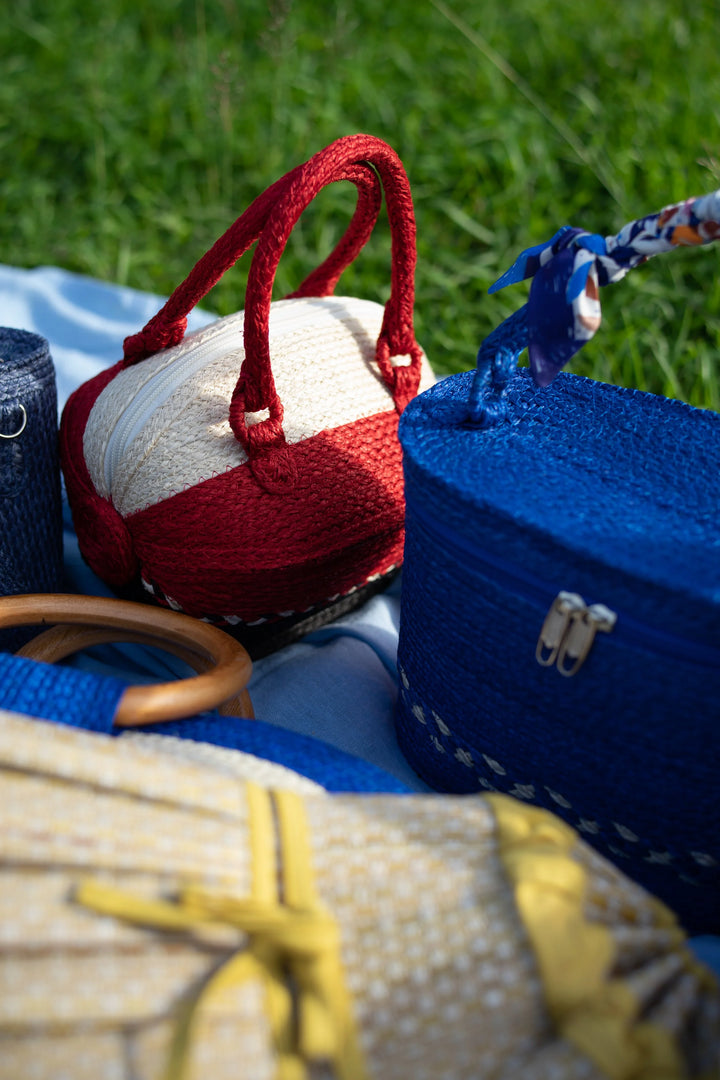 KARNVELA X GOOSEBUMP | Handmade | Azure Spiral Delight Handbag
