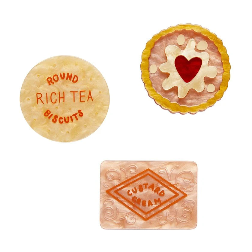 ERSTWILDER | BROOCHES | A Biscuit or Three Mini Brooch Set