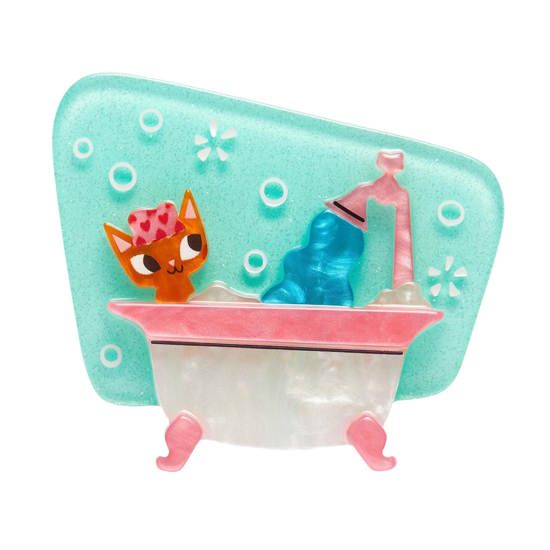 ERSTWILDER | BROOCHES | Betty the Bathing Kitty Brooch
