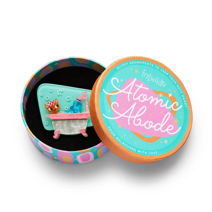 ERSTWILDER | BROOCHES | Betty the Bathing Kitty Brooch