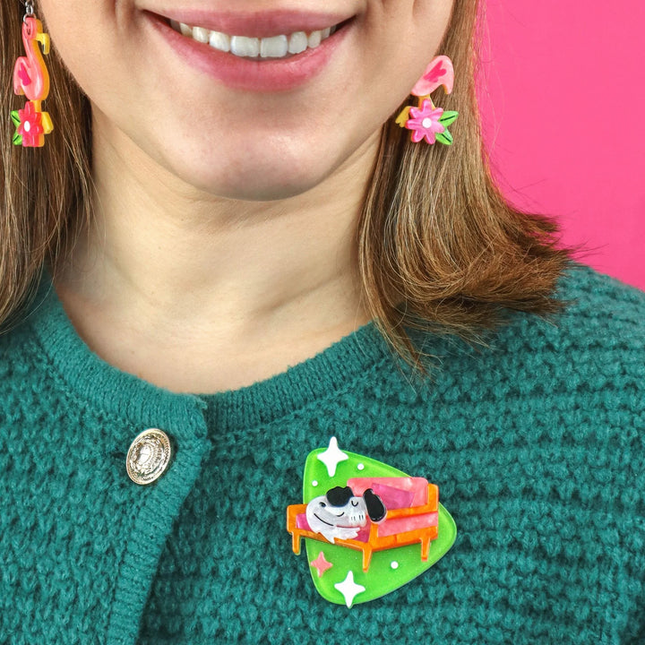 ERSTWILDER | BROOCHES | Richard the Resting Pooch Brooch