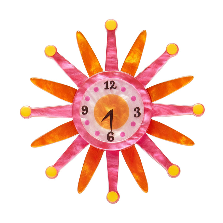 ERSTWILDER | BROOCHES | Starburst Clock Brooch