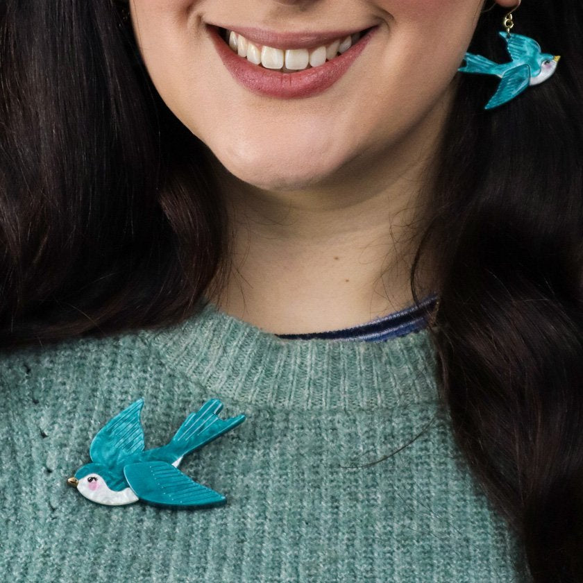 ERSTWILDER | BROOCHES | Graceful Swallow Brooch