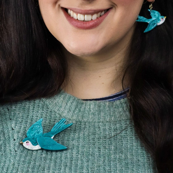 ERSTWILDER | BROOCHES | Graceful Swallow Brooch