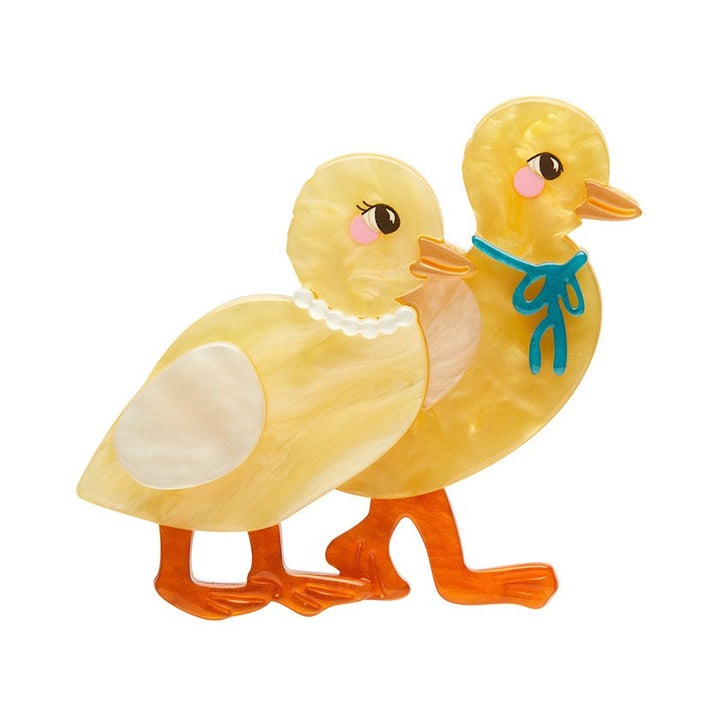 ERSTWILDER | BROOCHES | Well-Dressed Ducklings Brooch