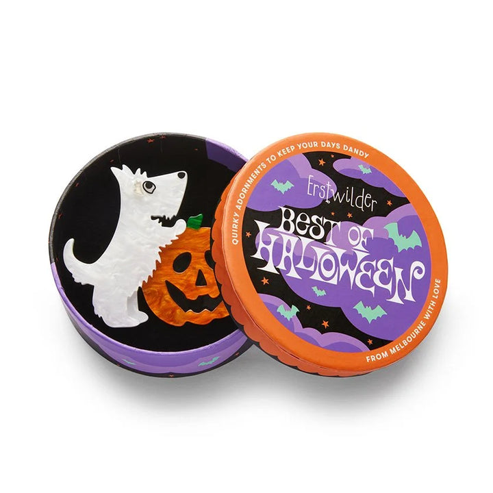 ERSTWILDER | BROOCHES | Patch the Pumpkin Pup Brooch