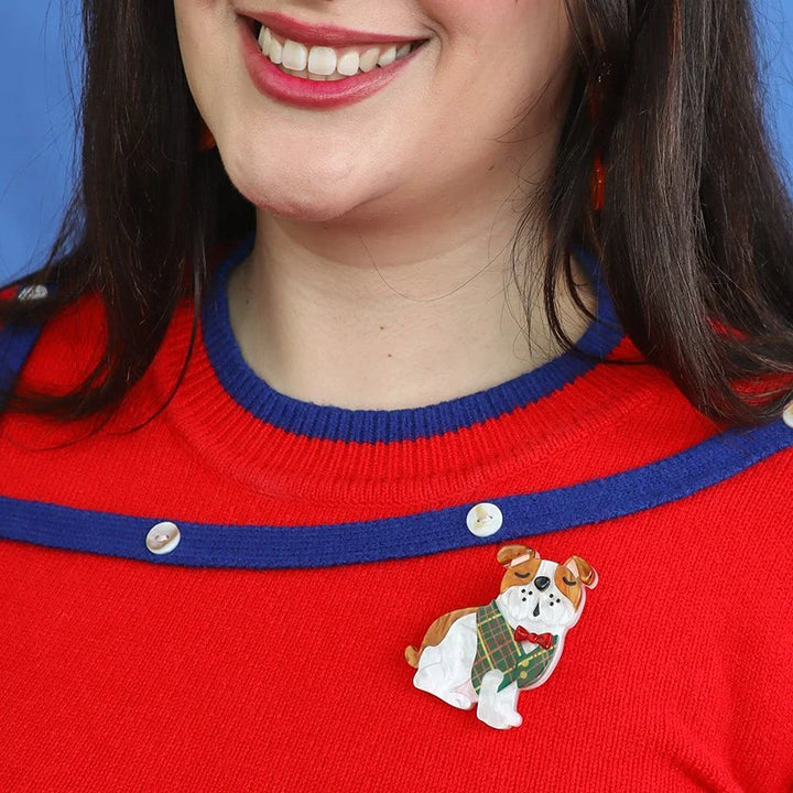 ERSTWILDER | BROOCHES | Barney the British Bulldog Brooch