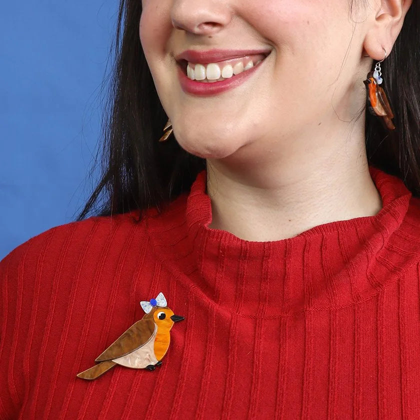 ERSTWILDER | BROOCHES | Rosie the Robin Brooch