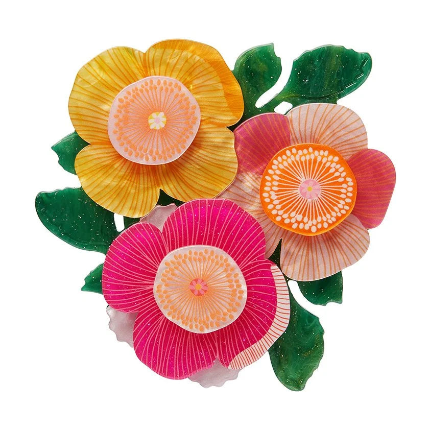 ERSTWILDER | BROOCHES | Pretty Poppies Brooch