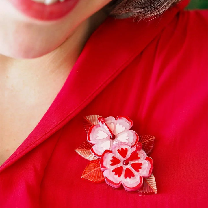 ERSTWILDER | BROOCHES | Halcyon Hibiscus Brooch