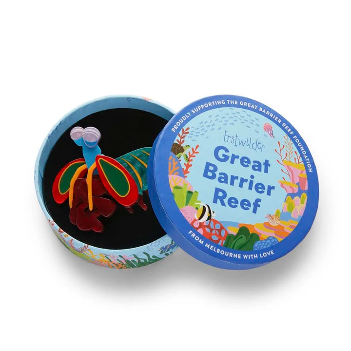 ERSTWILDER | BROOCHES | Peacock Mantis Shrimp Brooch