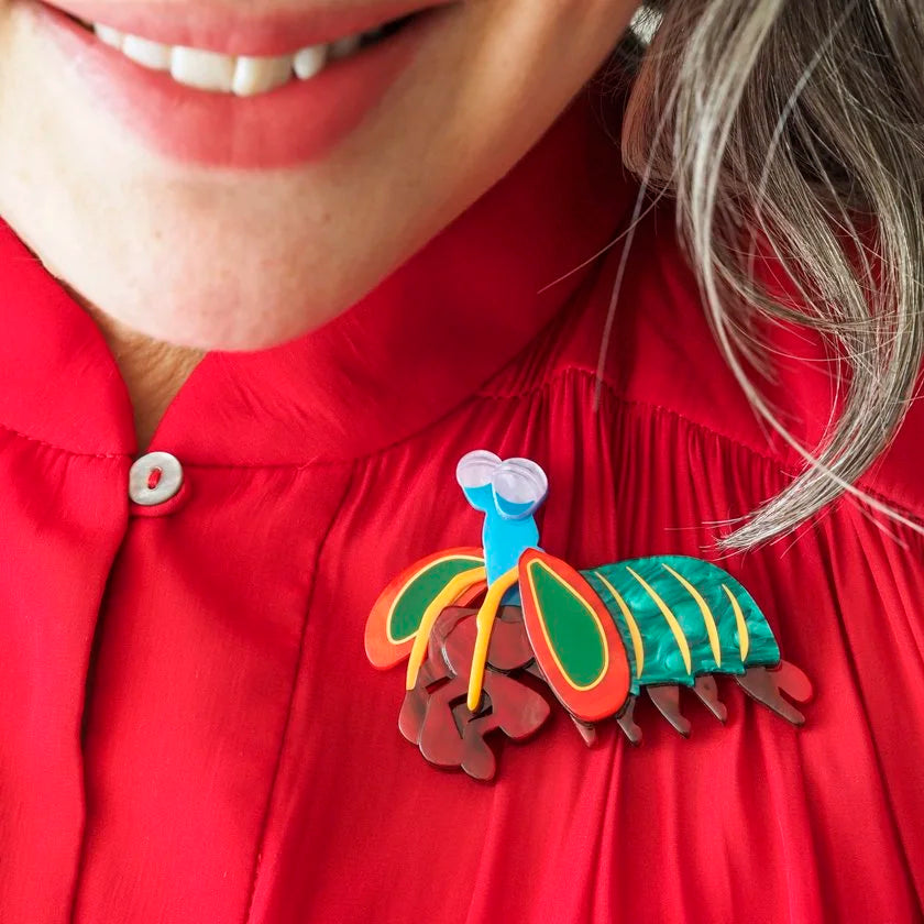 ERSTWILDER | BROOCHES | Peacock Mantis Shrimp Brooch