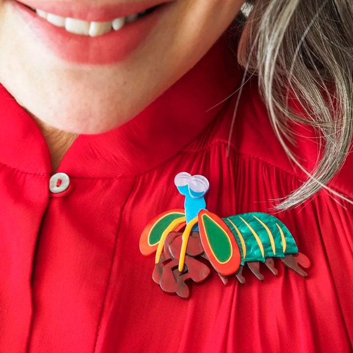 ERSTWILDER | BROOCHES | Peacock Mantis Shrimp Brooch