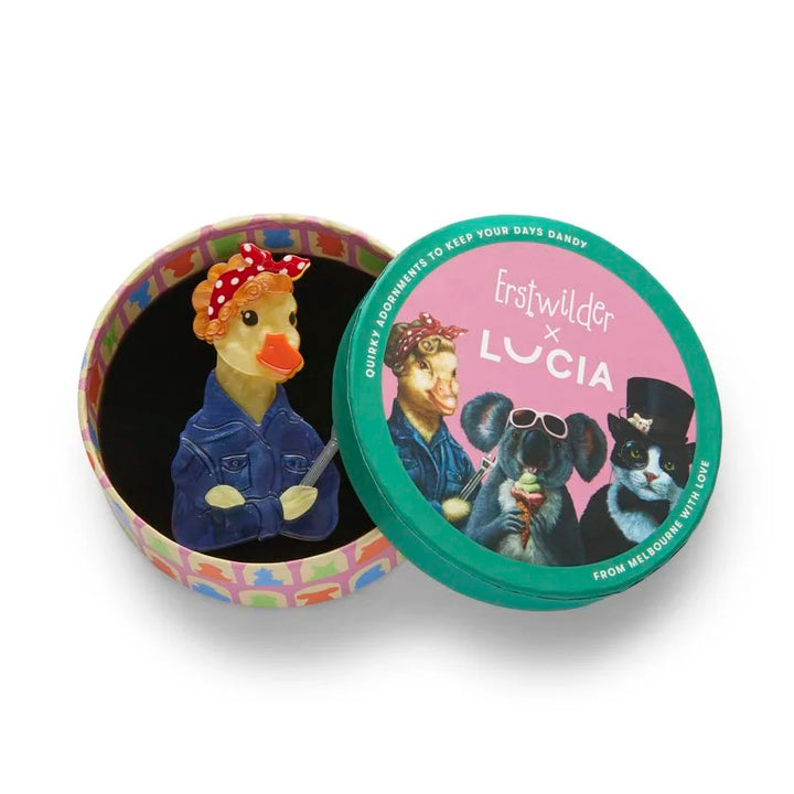 ERSTWILDER | BROOCHES | The Diligent Duck Brooch