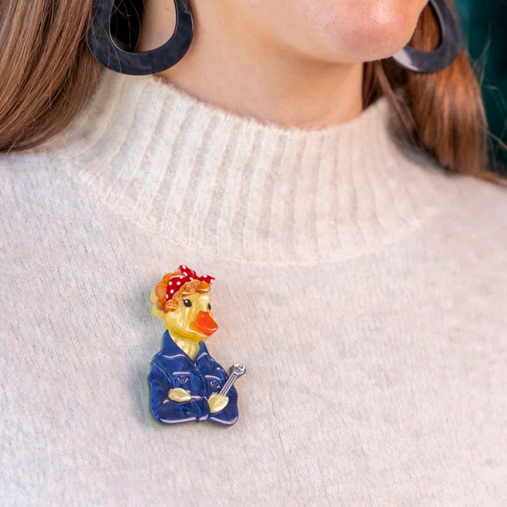 ERSTWILDER | BROOCHES | The Diligent Duck Brooch