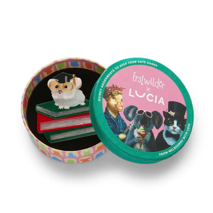ERSTWILDER | BROOCHES | The Valedictorian Mouse Brooch