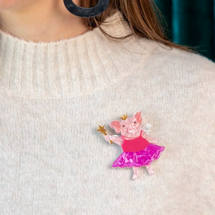 ERSTWILDER | BROOCHES | The Pixie Piglet Brooch