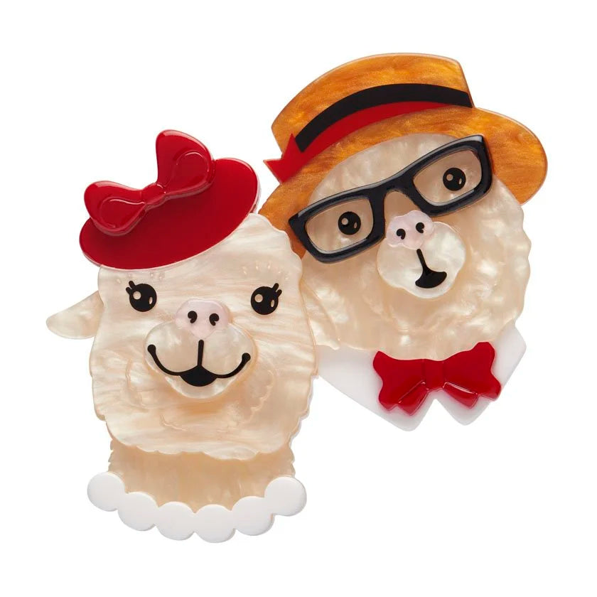 ERSTWILDER | BROOCHES | The Enamoured Alpacas Brooch