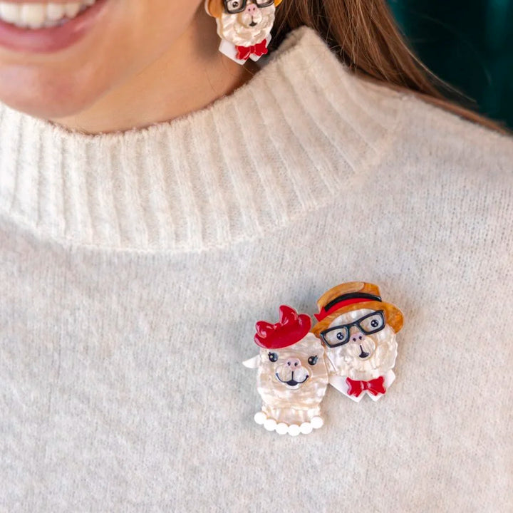 ERSTWILDER | BROOCHES | The Enamoured Alpacas Brooch