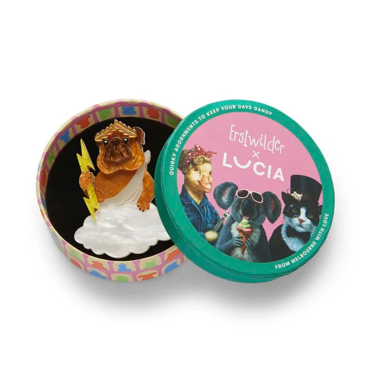ERSTWILDER | BROOCHES | The Pious Pug Brooch