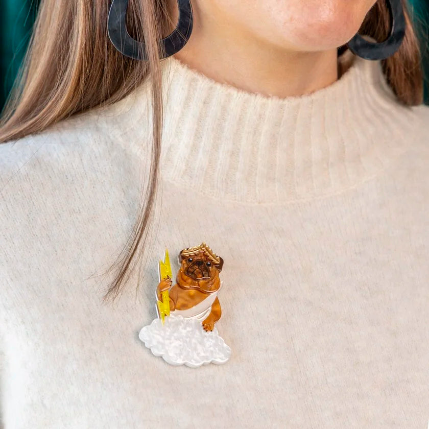 ERSTWILDER | BROOCHES | The Pious Pug Brooch