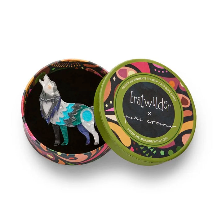ERSTWILDER | BROOCHES | The Gallant Gray Wolf Brooch