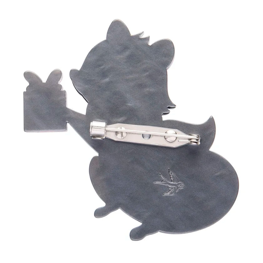 ERSTWILDER | CHRISTMAS BROOCHES |  Rhi-Rhi the Raccoon Brooch