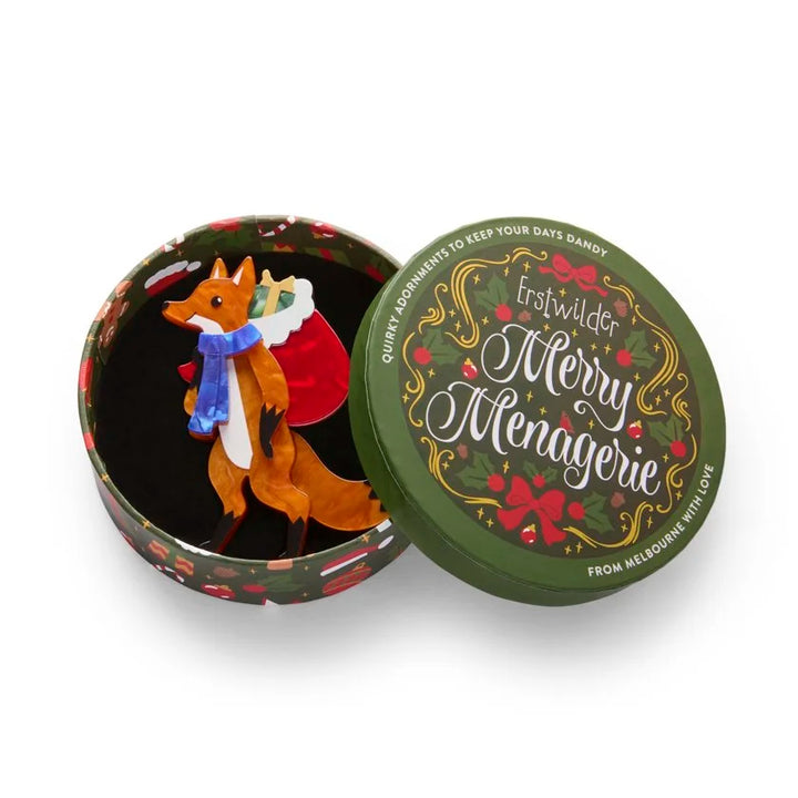 ERSTWILDER | CHRISTMAS BROOCHES | Freddy the Fox Brooch