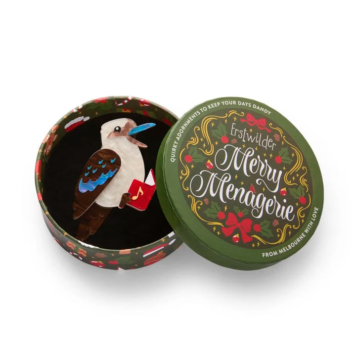 ERSTWILDER | CHRISTMAS BROOCHES | Kip the Kookaburra Brooch