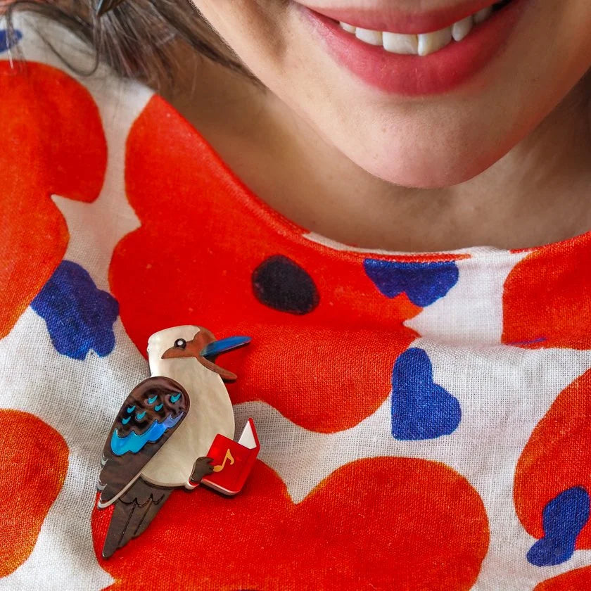 ERSTWILDER | CHRISTMAS BROOCHES | Kip the Kookaburra Brooch