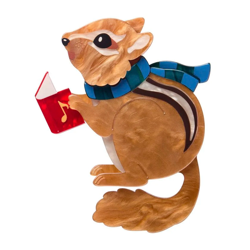 ERSTWILDER | CHRISTMAS BROOCHES | Charlie the Chipmunk