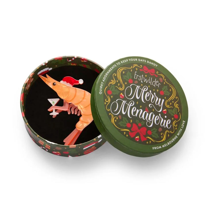 ERSTWILDER | CHRISTMAS BROOCHES | Pascal the Prawn
