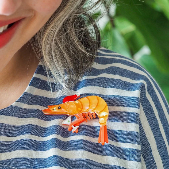 ERSTWILDER | CHRISTMAS BROOCHES | Pascal the Prawn
