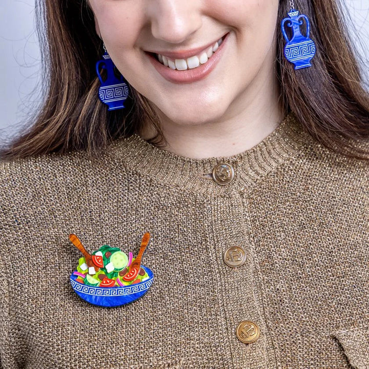 ERSTWILDER | BROOCHES | Greek Salad Brooch
