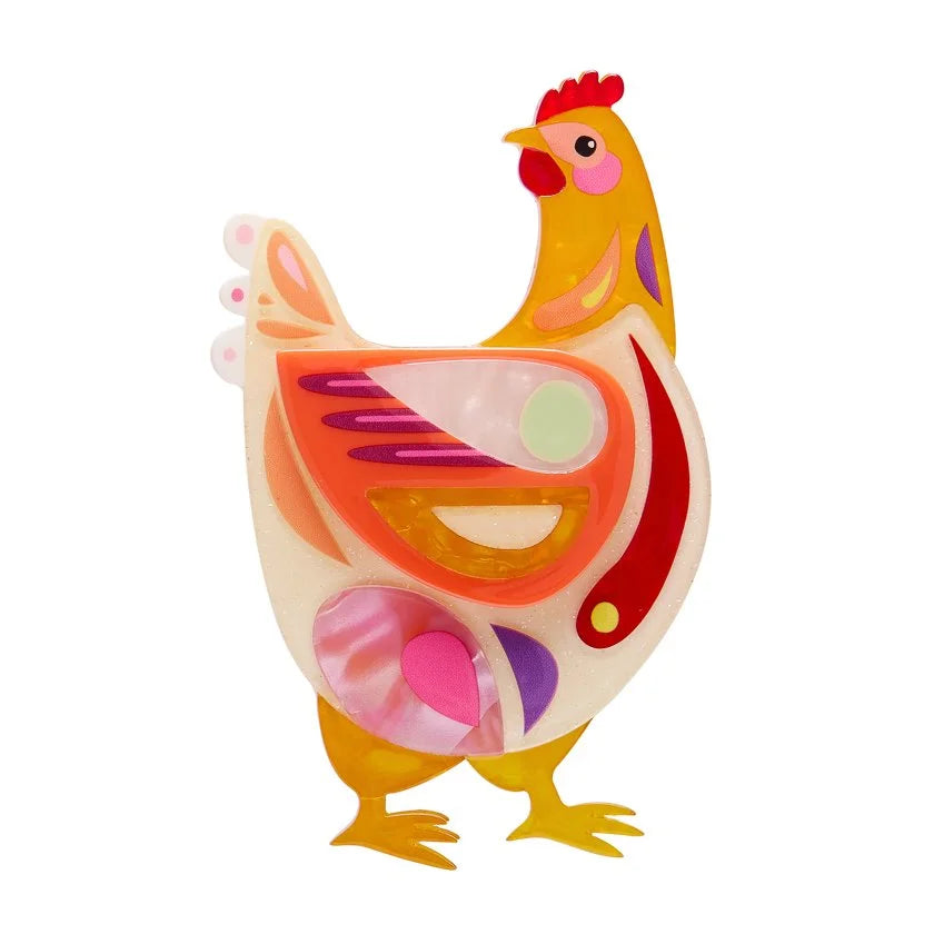 ERSTWILDER | BROOCHES | Bessie the Chicken Brooch