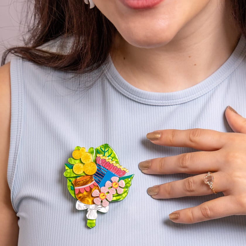 Erstwilder Australia Fair Brooch — official photograph worn on model