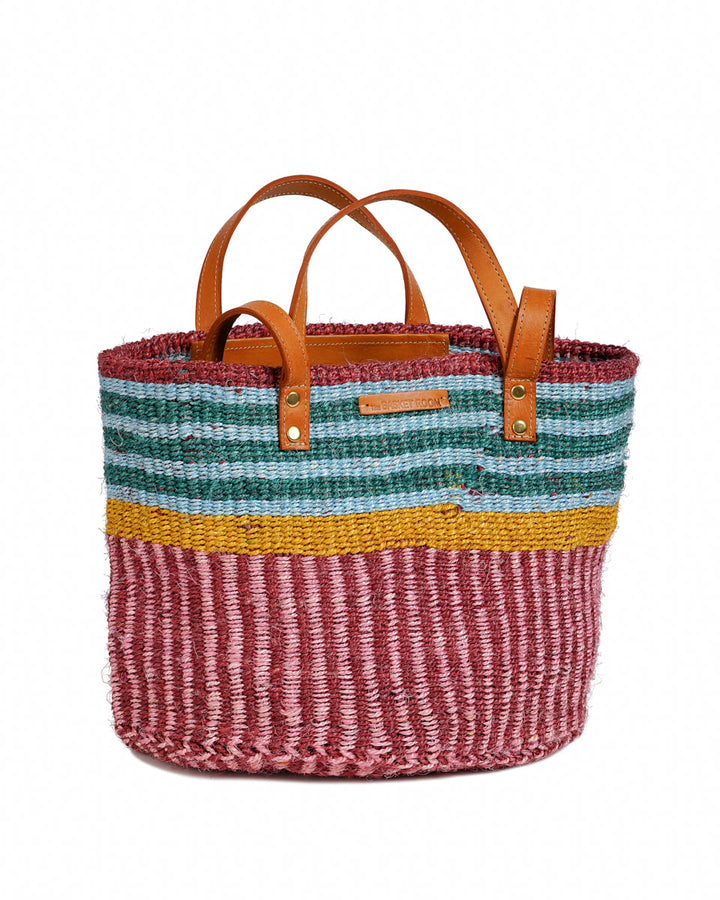 BINAFSI Sports Luxe Multi-Tone Sisal Shopper — official product photograph