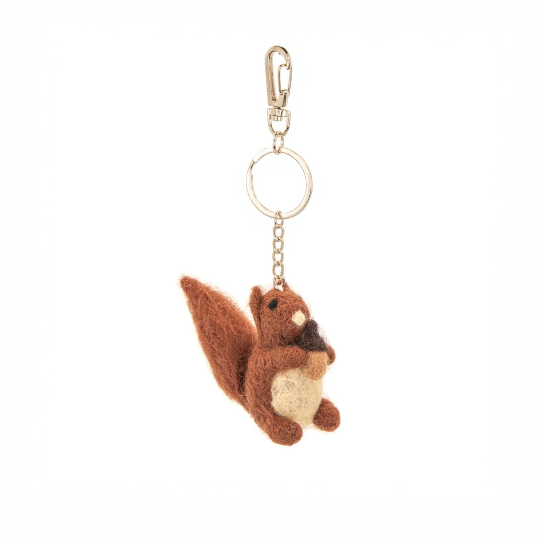Squirrel Felt Keyring by Sass & Belle