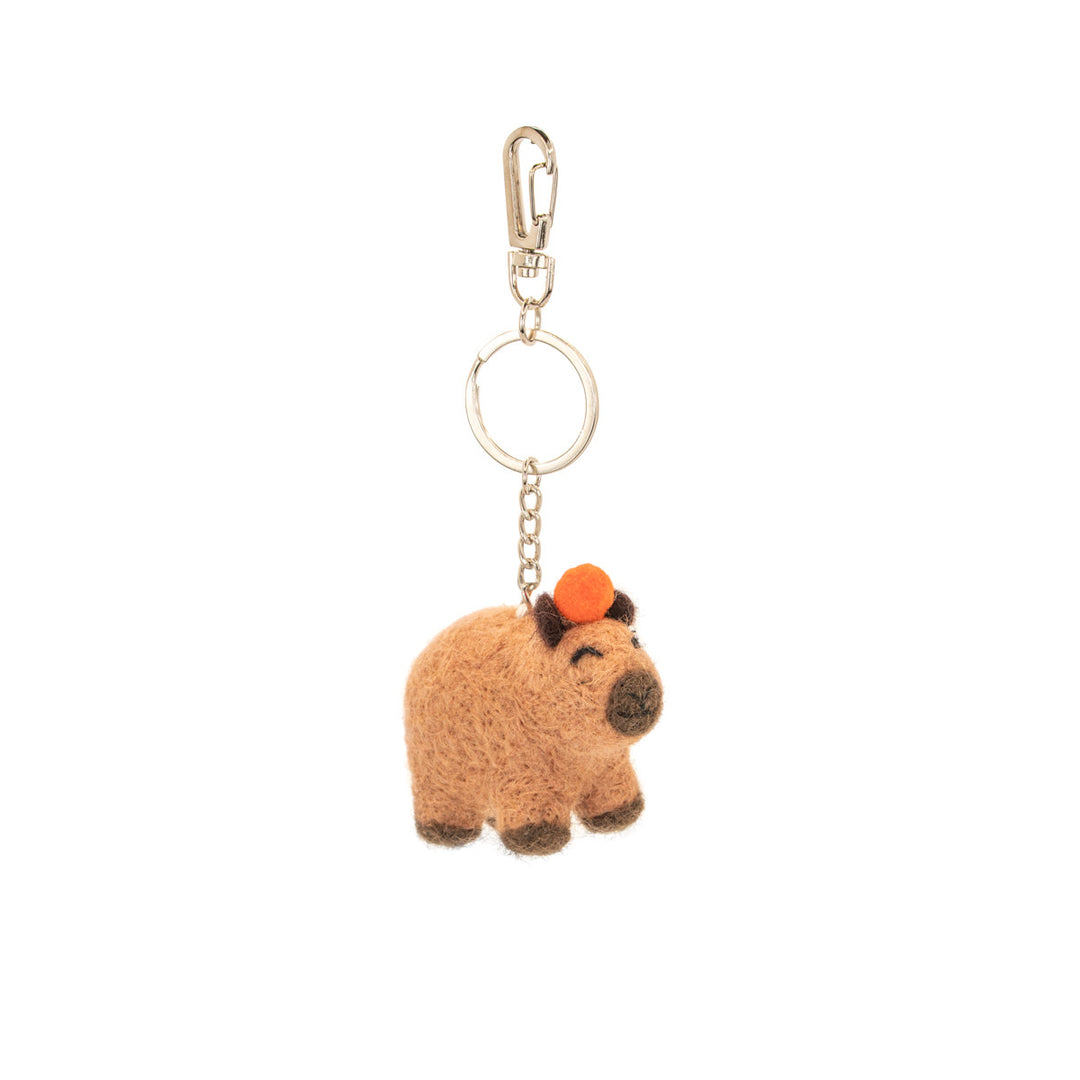 Capybara Felt Keyring by Sass & Belle