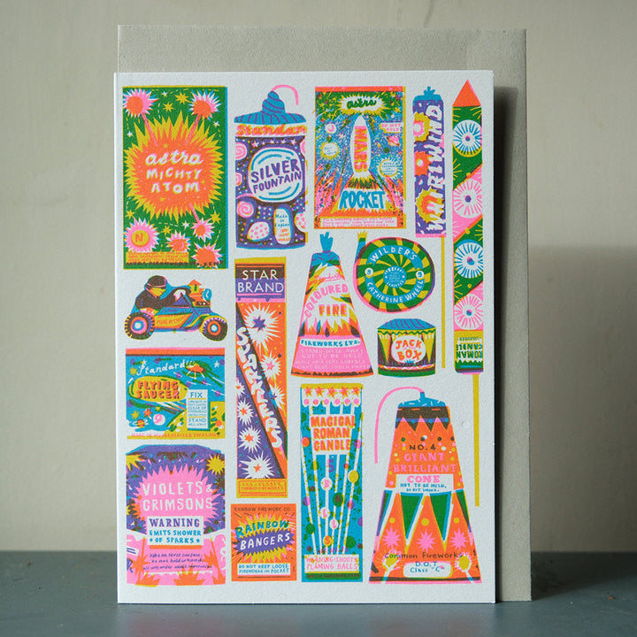 Fireworks Collection A6 Card by The Printed Peanut — additional product and styling view