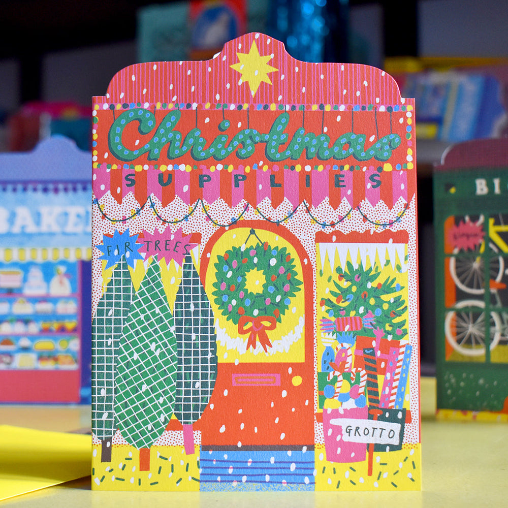 Christmas Shop Shaped Card by The Printed Peanut — additional product and styling view