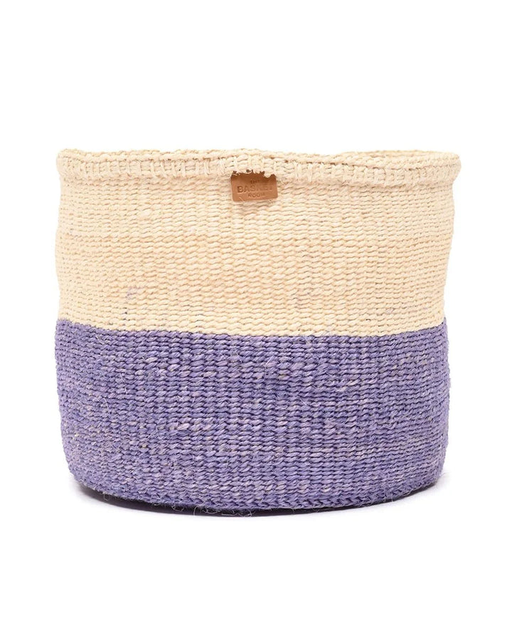 JADALA by The Basket Room — single lavender and natural basket, front view; size not specified
