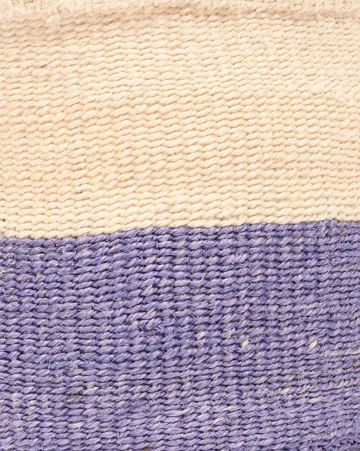 JADALA by The Basket Room — close-up of the lavender and natural weave