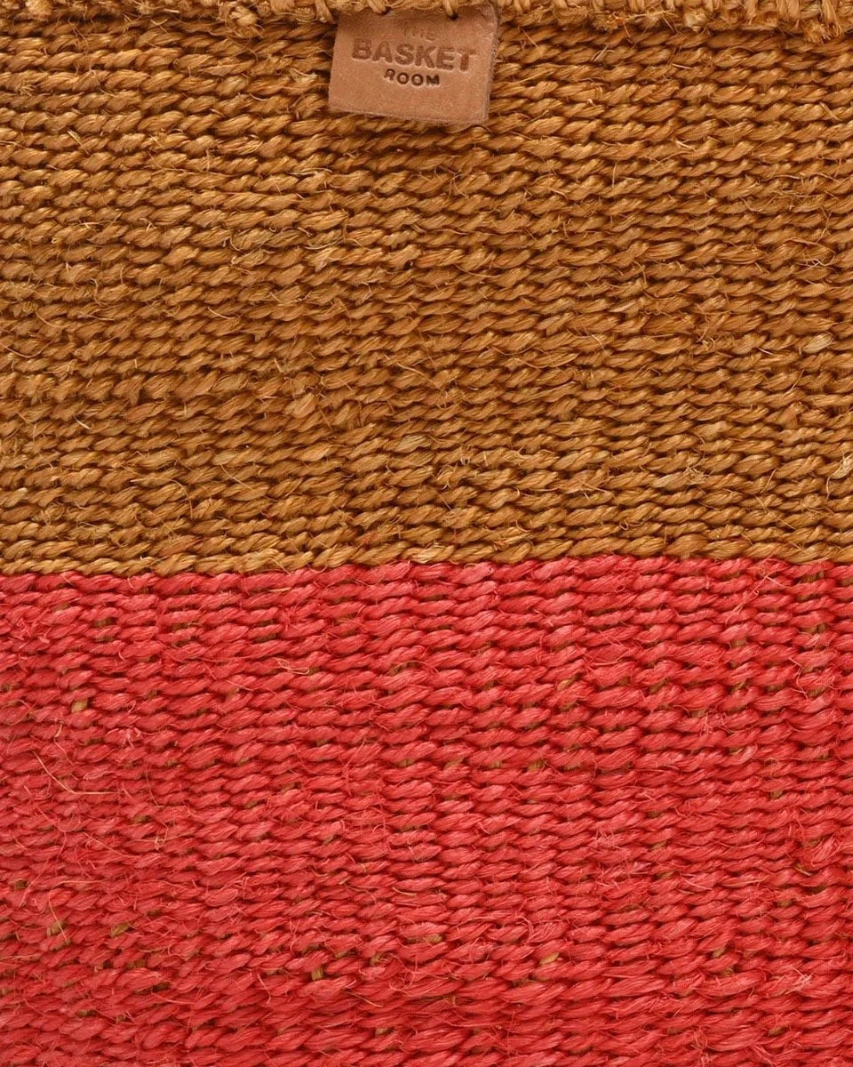 HELA by The Basket Room — close-up of the gold and red weave