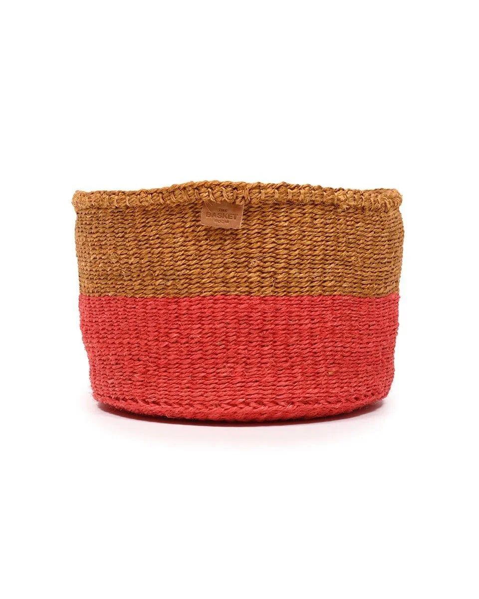 HELA by The Basket Room — single gold and red basket, front view; size not specified