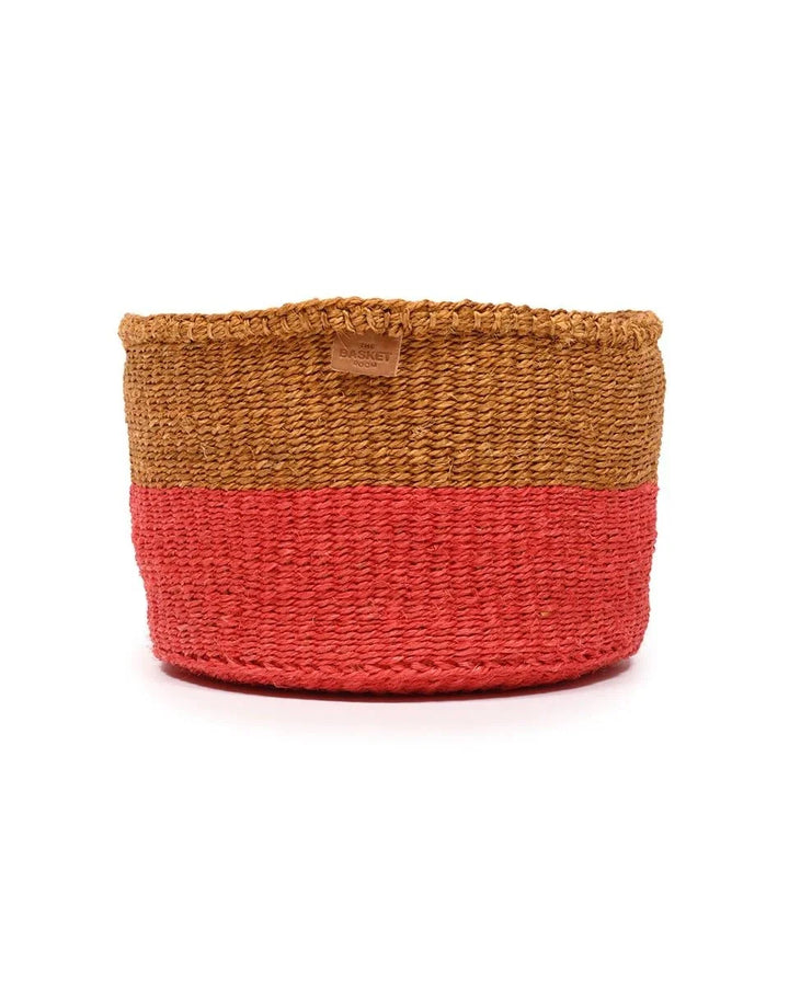 HELA by The Basket Room — single gold and red basket, front view; size not specified